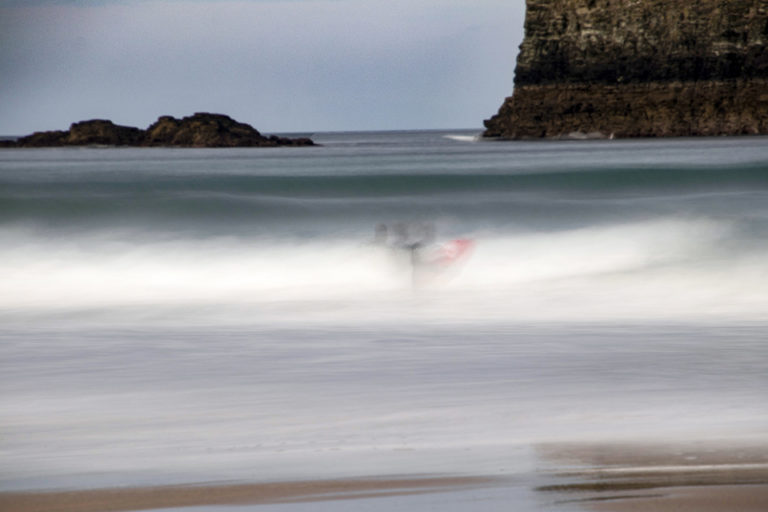 12 Trebarwith surfer using slow shutter 5378